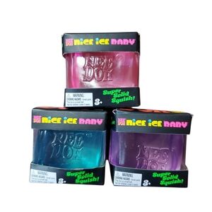 NeeDoh Nice Ice Baby Sensory & Stress Complete Set PACK OF 3 Squeeze Toy 1.25"